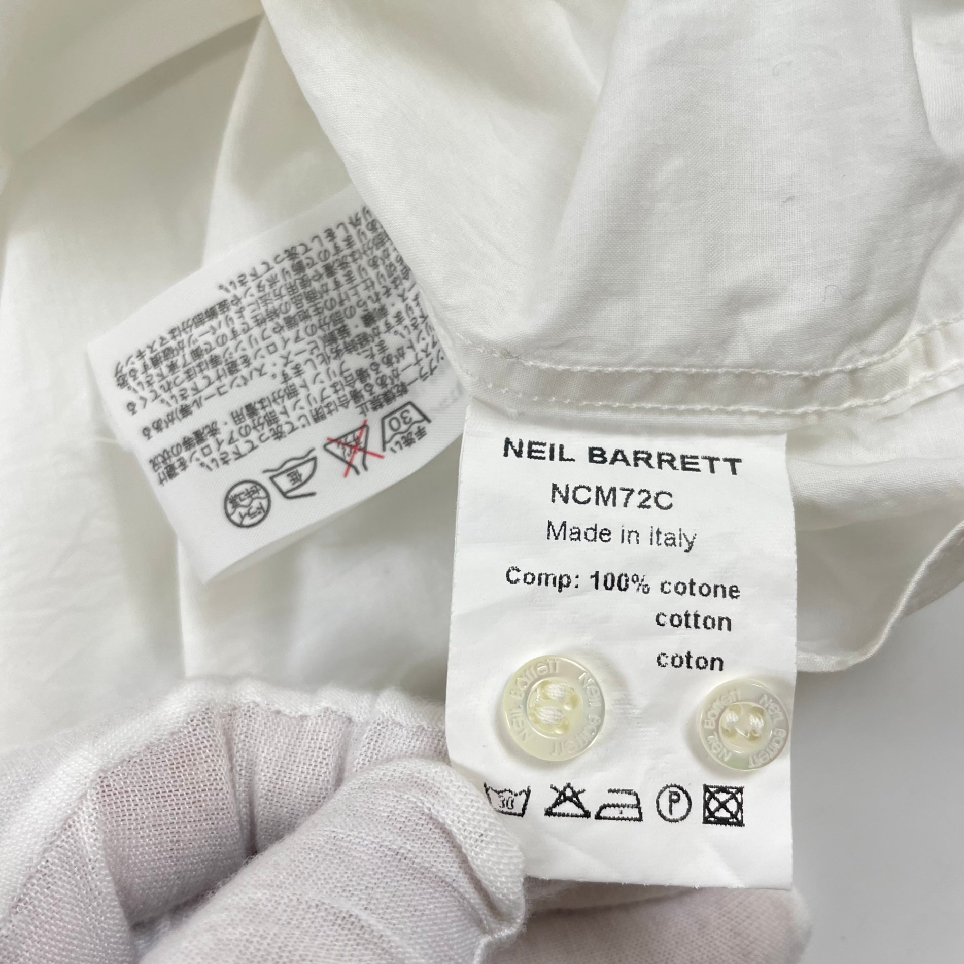 NeiL BarreTT / ミリタリーポプリンシャツ 参考定価：55,000程度 SIZE:S