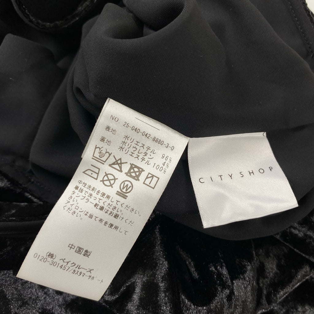 CITYSHOP シティショップ / SQUARE NECK STRAIGHT ジャンプスーツ ベロア 25SS 参考定価：21,000+tax SIZE:36