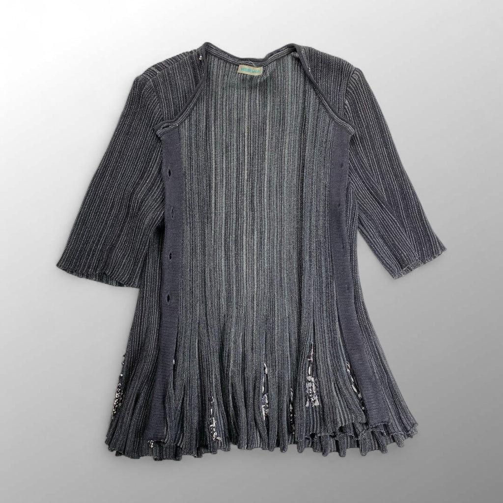 VINTAGE ヴィンテージ / プリーツセットアップ リュネビル刺繍 グレー SIZE:M-L