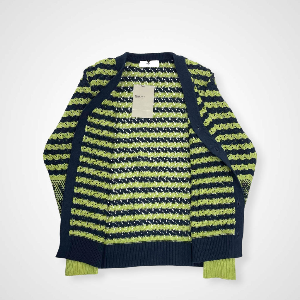 TOGA VIRILIS トーガ ビリリース / JACQUARD KNIT CARDIGAN 25年 未使用品 参考定価：46,000+tax SIZE:48