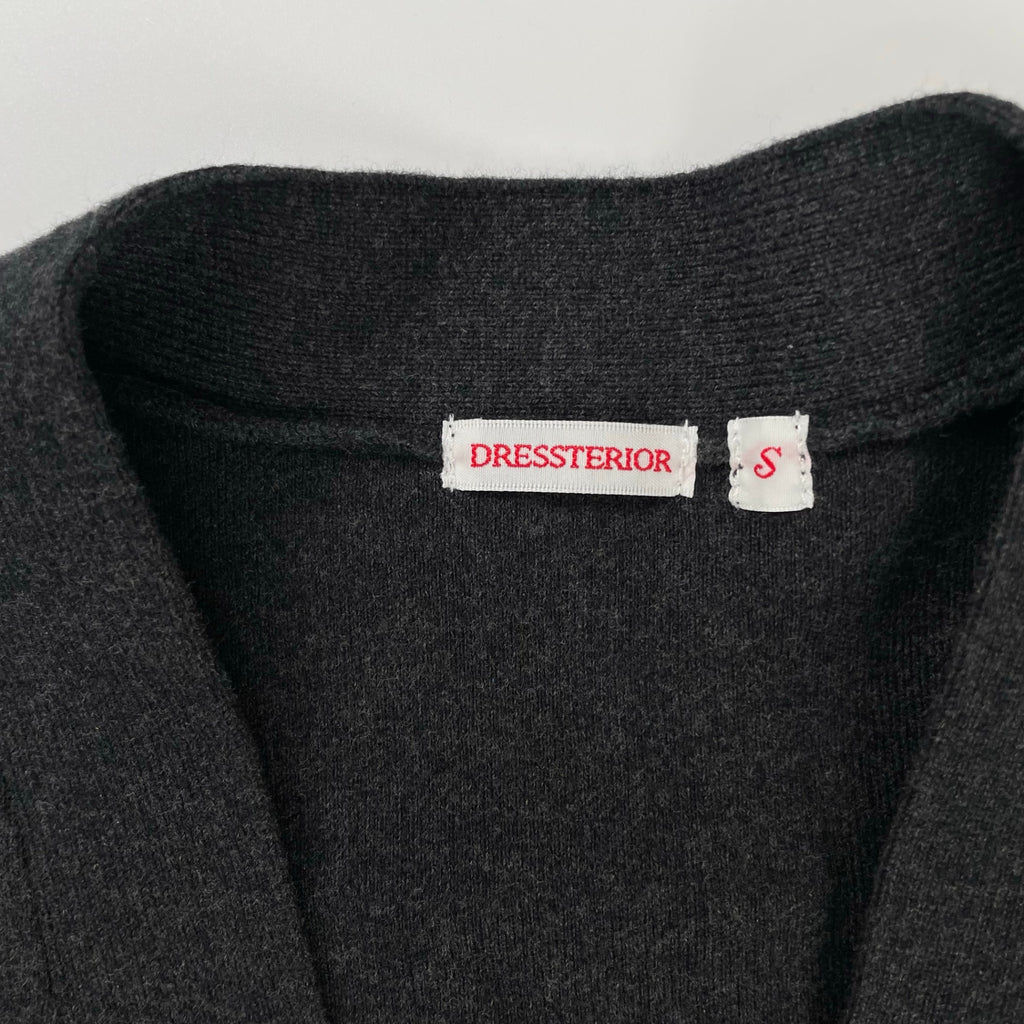 DRESSTERIOR ドレステリア / コットンカシミヤ スムースカーディガン グレー Safari12月号掲載 参考定価：17,000+tax SIZE:S
