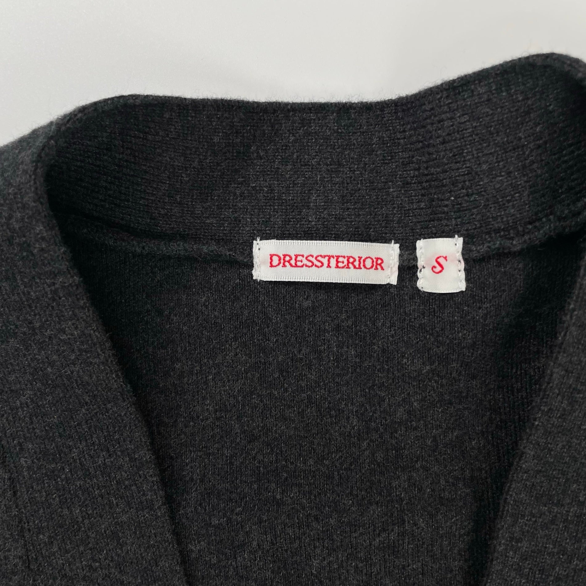 DRESSTERIOR ドレステリア / コットンカシミヤ スムースカーディガン グレー Safari12月号掲載 参考定価：17,000+tax SIZE:S