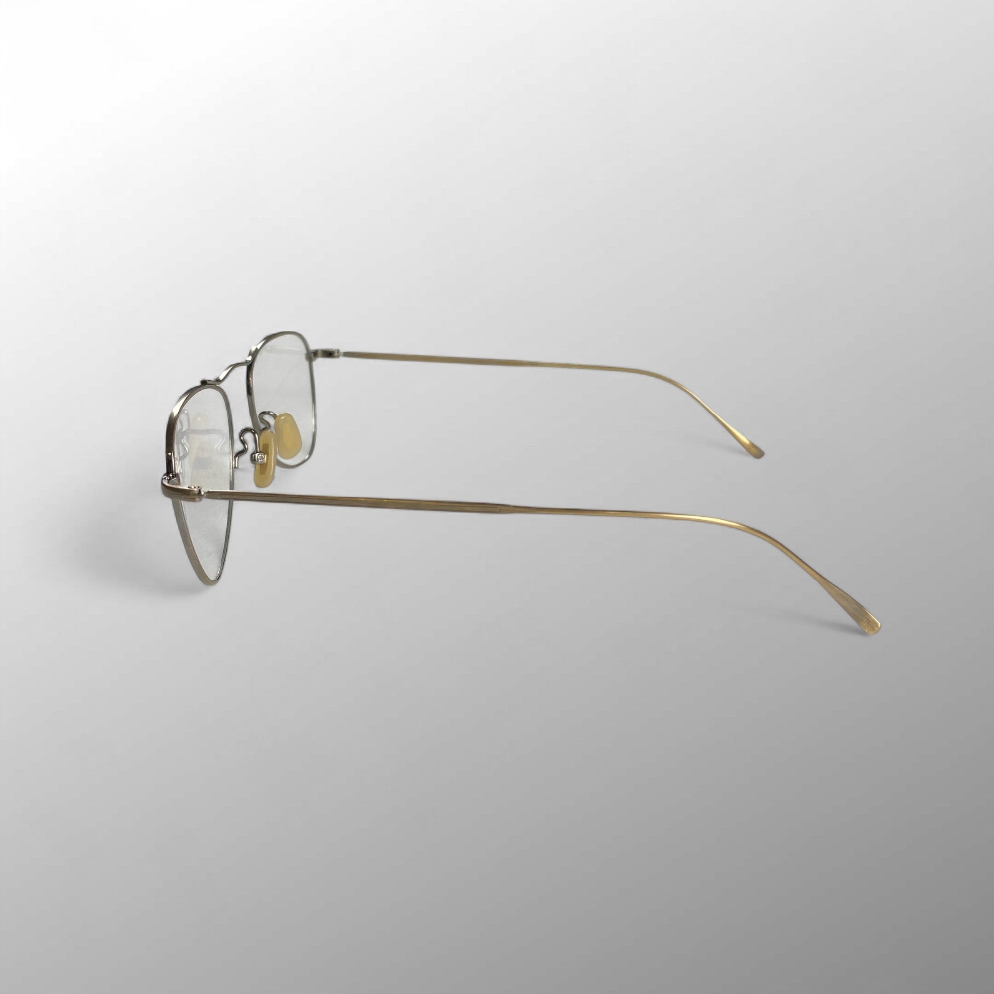 【美品】 金子眼鏡 VINTAGEライン / ティアドロップ型ハイブリッジ KV-167 度なしクリアレンズ 参考定価：40,000+tax