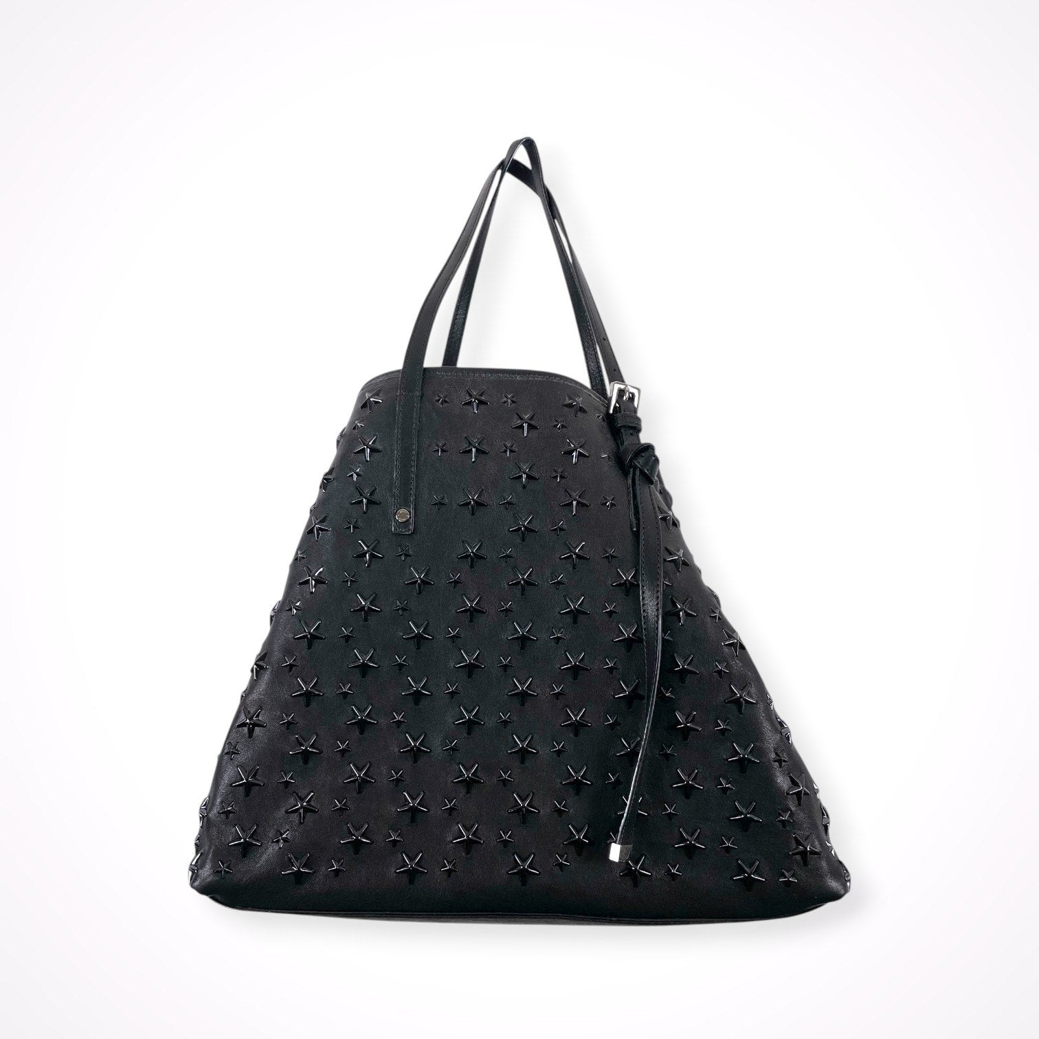 JIMMY CHOO / SASHA/M スタッズトートバッグ ブラック 参考定価：200,000程度