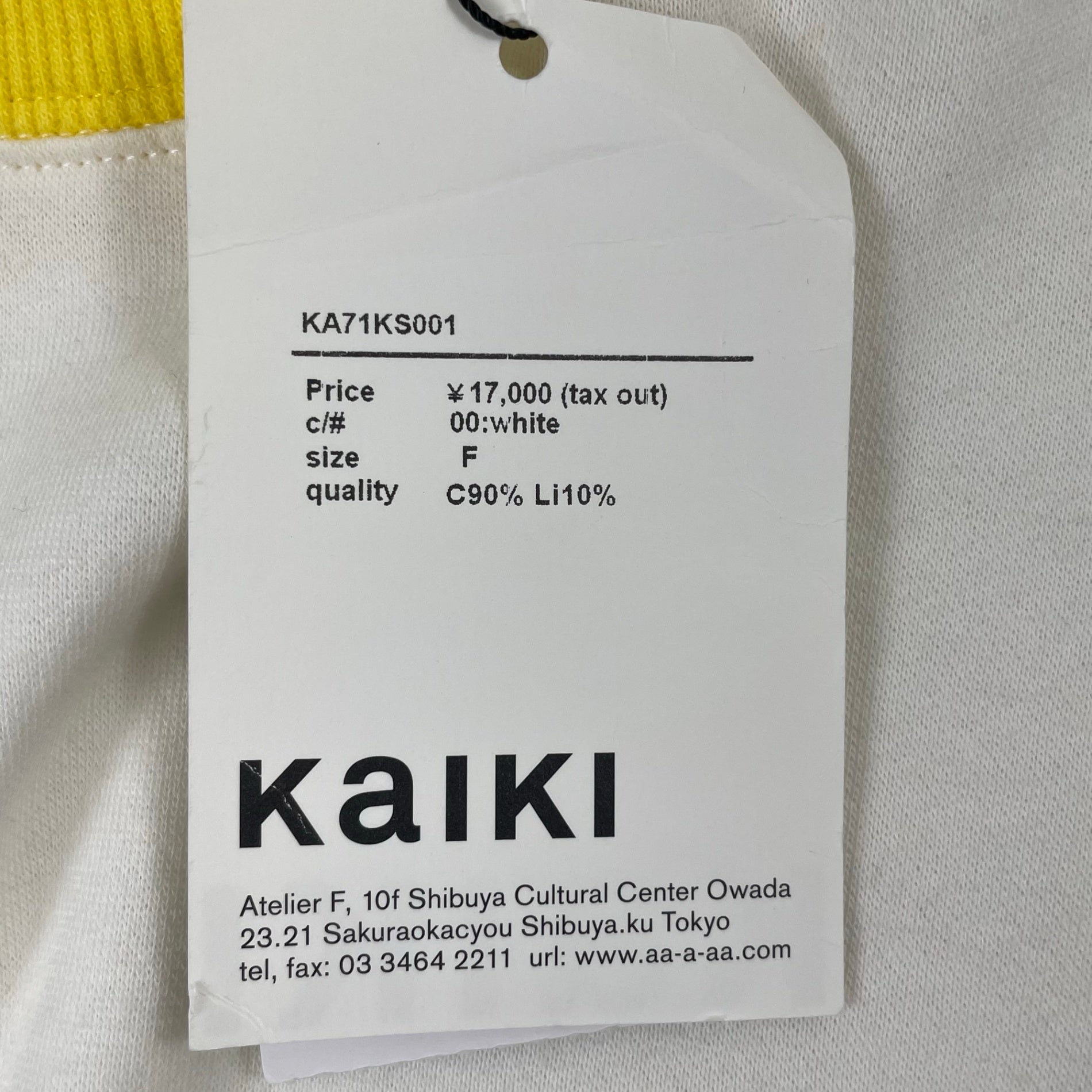 kaiki / リンガーリブロンT 参考定価：17,000+tax SIZE:FREE