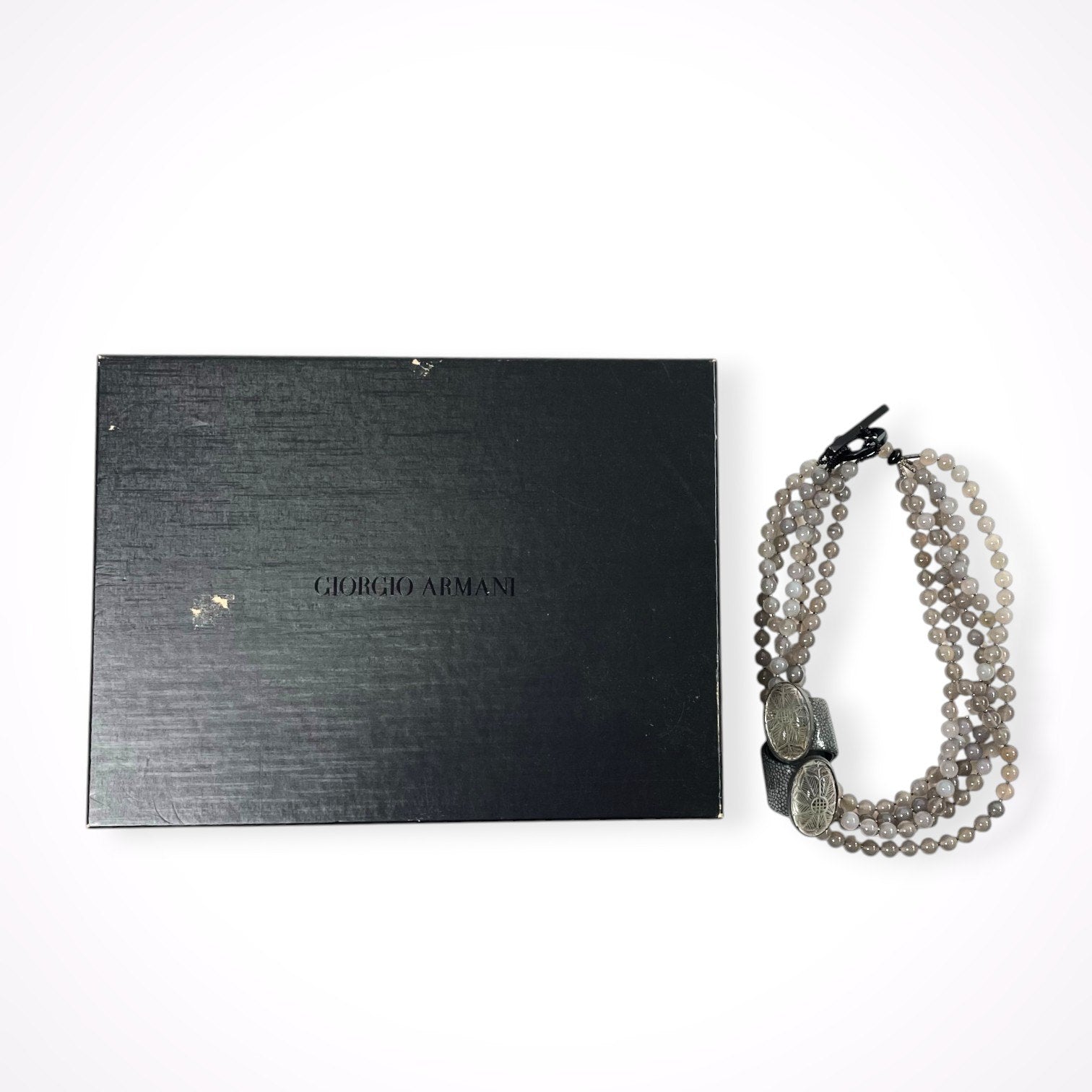 GIORGIO ARMANI / ボールストーンネックレス 参考定価：200,000程度