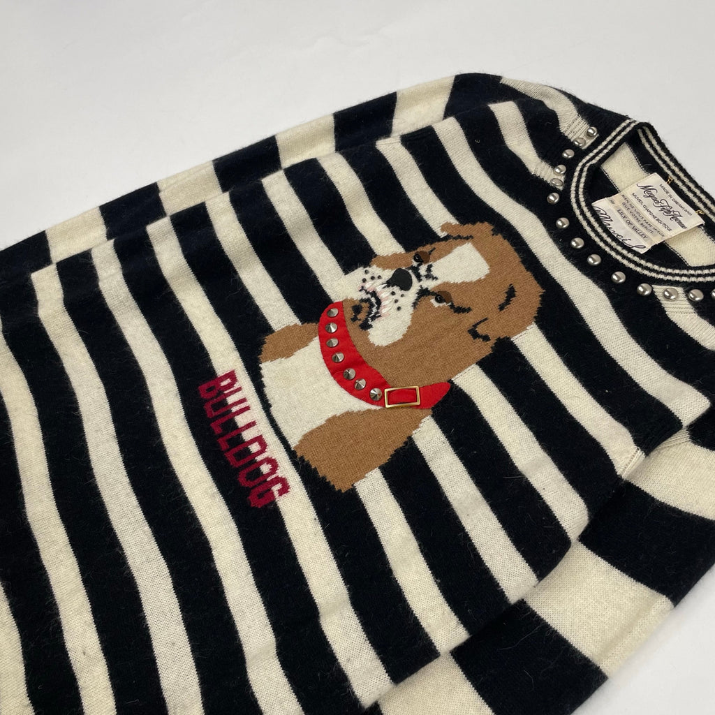 MUVEIL / ブルドッグスタッズニットセーター 参考定価：42,000程度 SIZE:40