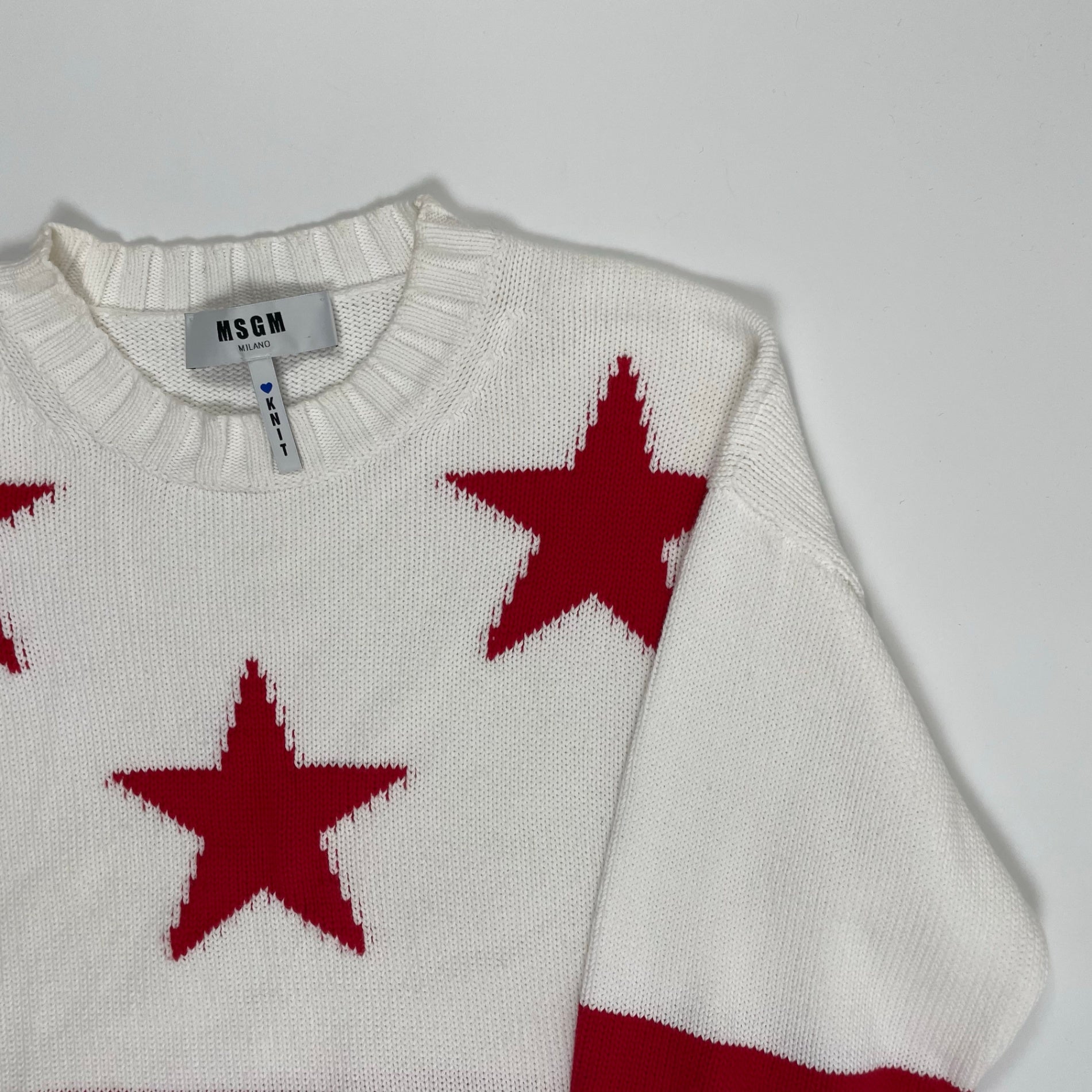 MSGM エムエスジーエム / 11周年記念 スターロゴニット 参考定価：40,000程度 SIZE:M