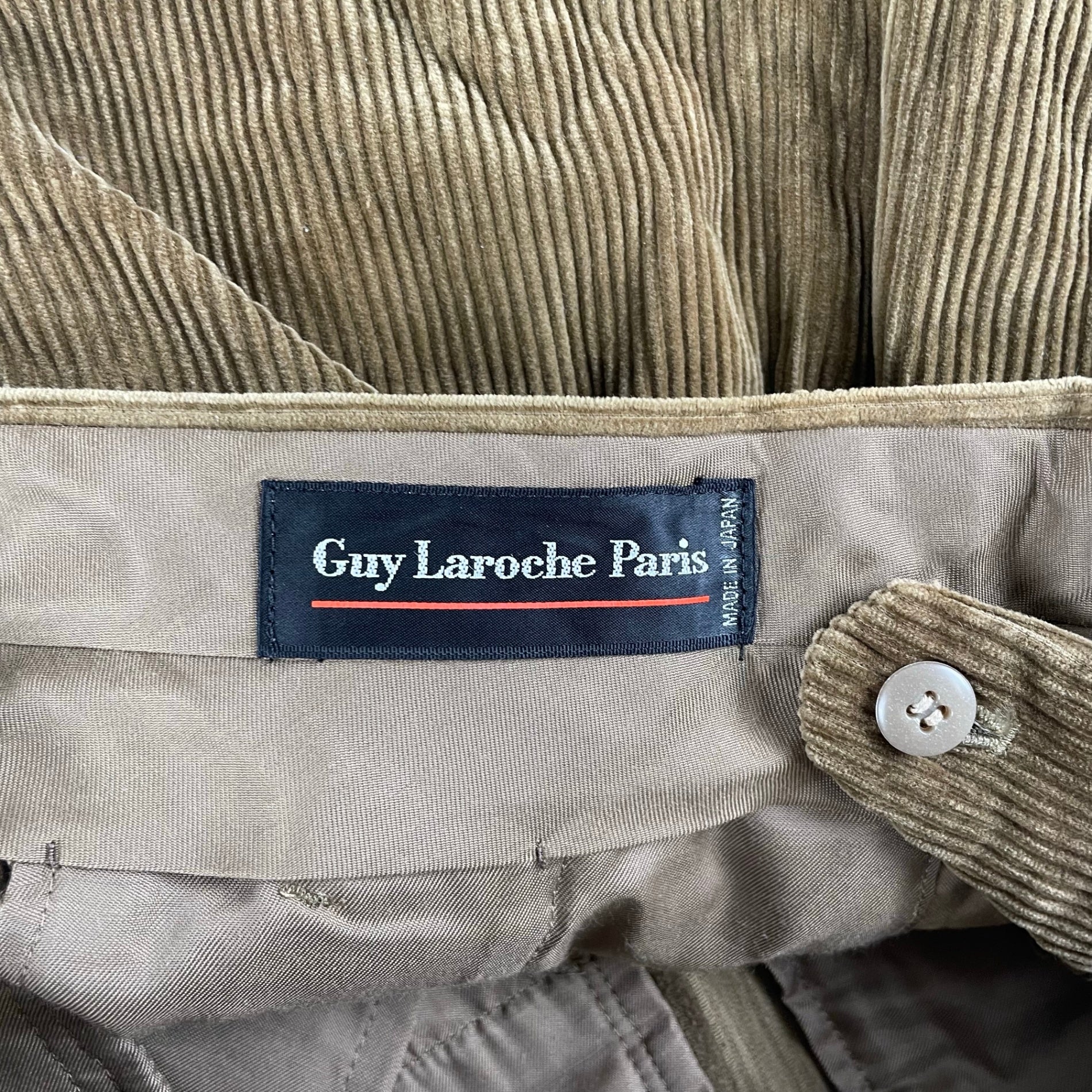 Guy Laroche Paris ギラロッシュ パリ / VINTAGEコーデュロイスラックス 参考定価：35,000程度 SIZE:W85cm