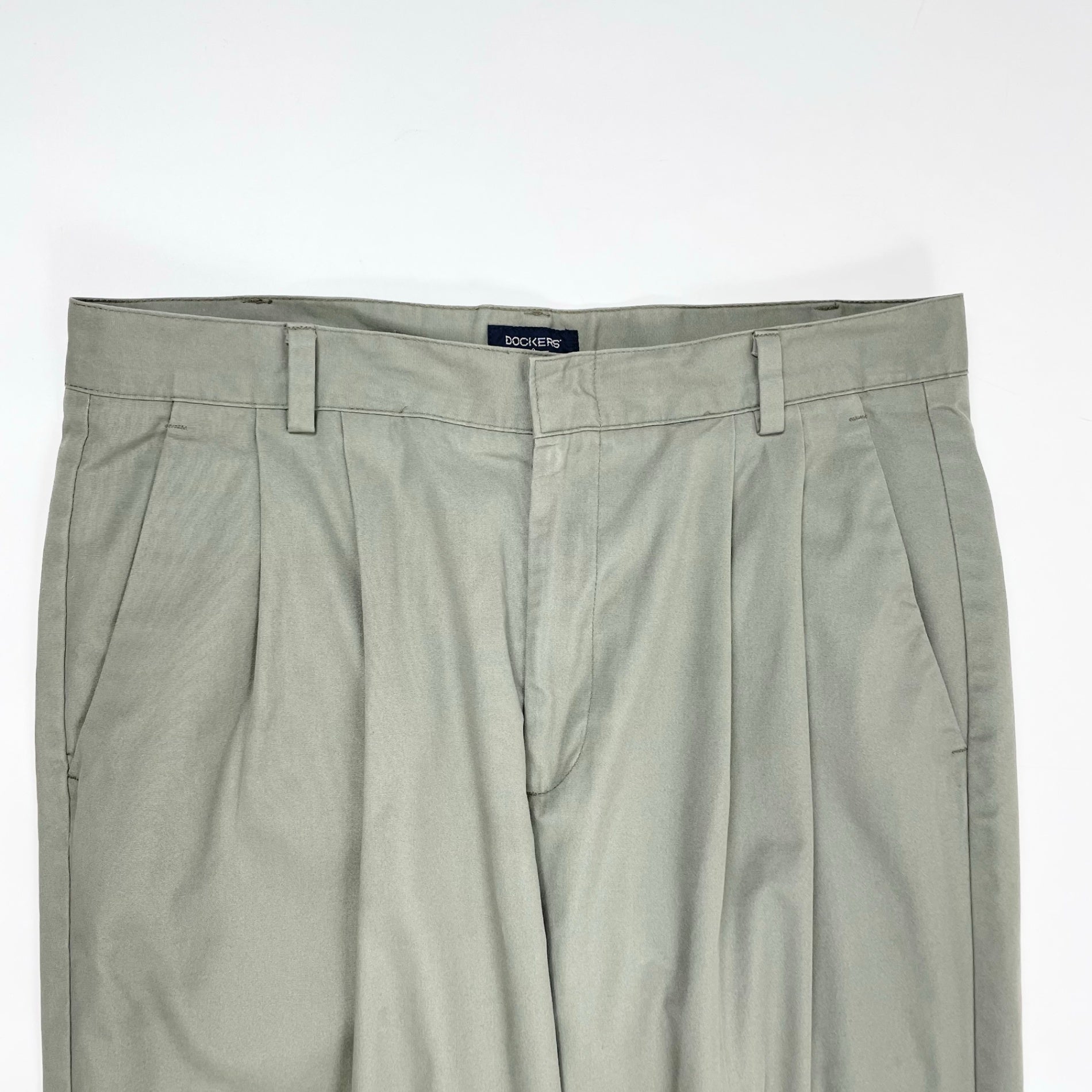 DOCKERS / 古着2タックコットンパンツ グリーン SIZE:W34