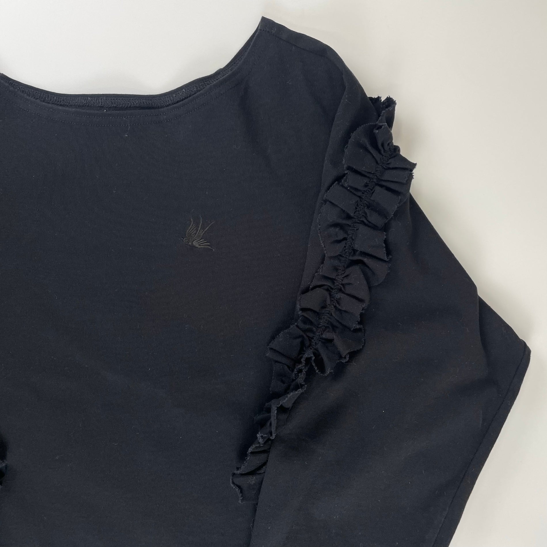 Rhodo Lirion ロド リリオン / Swallow Frill Basque Shirt 参考定価：22,000+tax SIZE:0