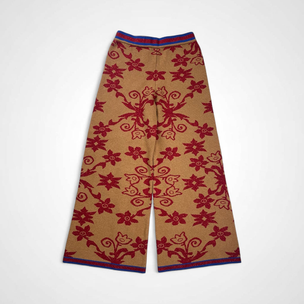 ViCOLO ヴィコロ / ニットジャガードパンツ イタリア製 参考定価：20,000程度 SIZE:FREE