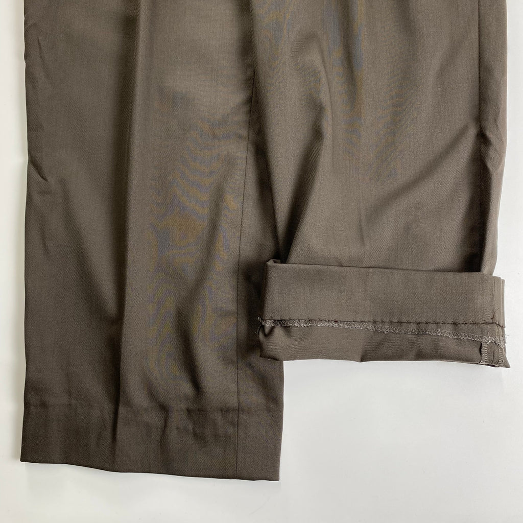 GIORGIO ARMANI GOLF ジョルジオアルマーニ ゴルフ / ヴィンテージ 2タックスラックス ブラウン SIZE:L程度