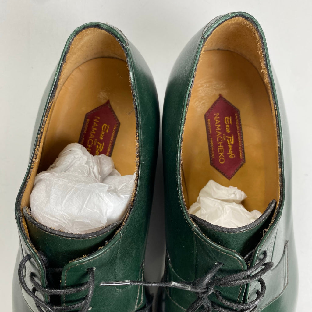 ENZO BONAFE × NAMACHEKO エンツォ ボナフェ ナマチェコ / コラボ メダリオンシューズ ダービーシューズ ダークグリーン 試着程度 参考定価：154,000+tax SIZE:40