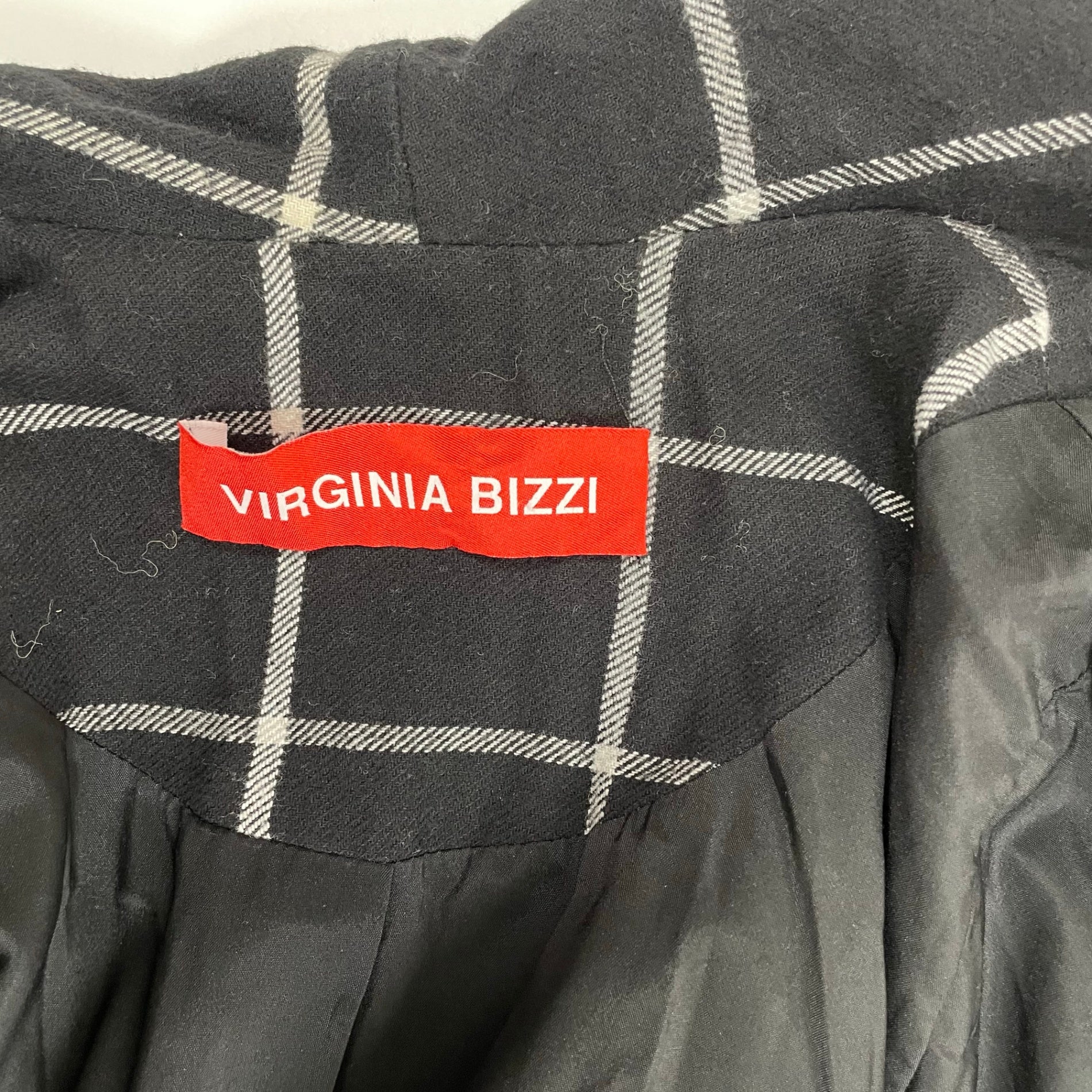 VIRGINIA BIZZI ヴァージニア ビッツィ / フリンジチェックライトコート H.P. FRANCE取り扱い 参考定価：60,000程度