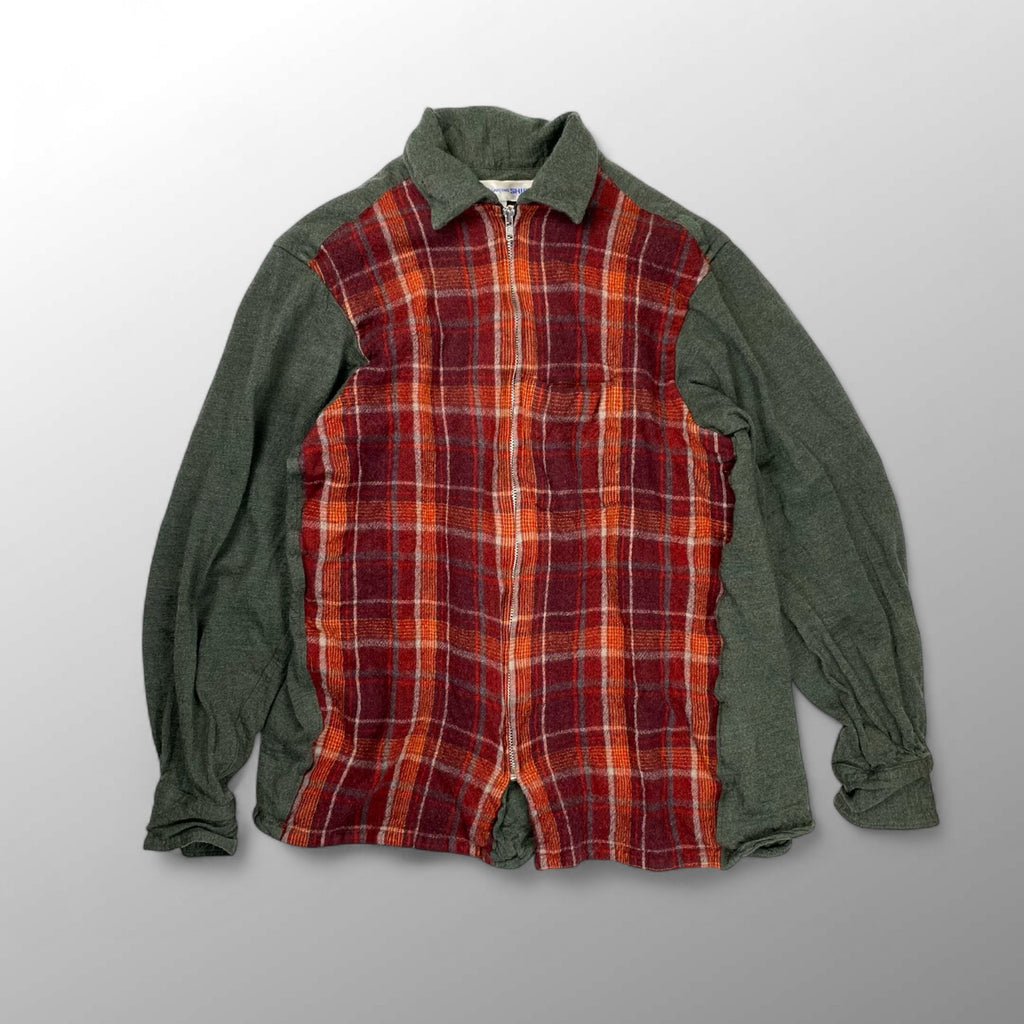 【最初期】 COMME des GARCONS SHIRT コムデギャルソンシャツ / ヴィンテージ 縮絨切替シャツ MADE IN FRANCE SIZE:S