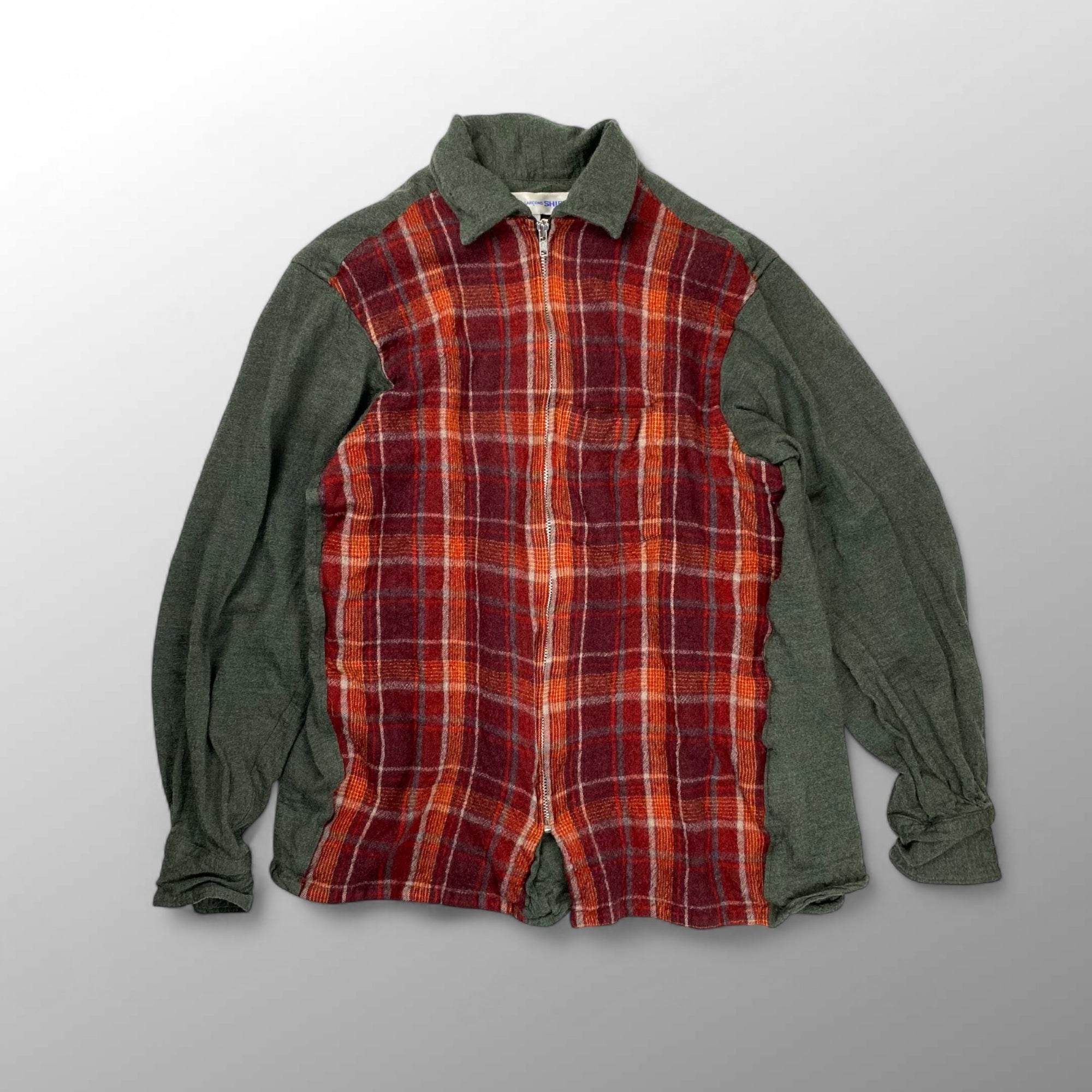 【最初期】 COMME des GARCONS SHIRT コムデギャルソンシャツ / ヴィンテージ 縮絨切替シャツ MADE IN FRANCE SIZE:S