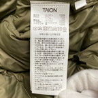 TAION タイオン / ミリタリー オーバーサイズクルーネック ダウンコート ブラック×オリーブ SIZE:XXXL
