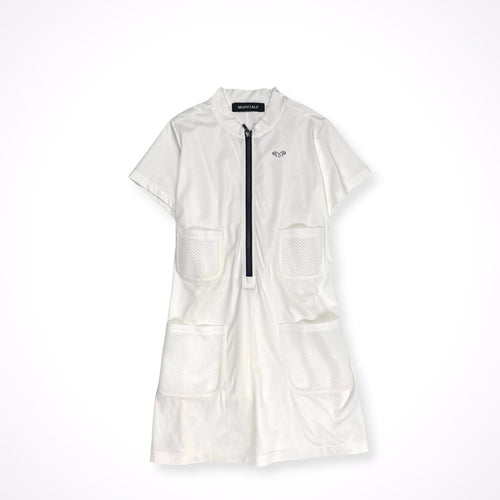 MUNITALP / ハーフジップ メッシュポケット チュニックワンピース 参考定価：42,000程度 SIZE:40