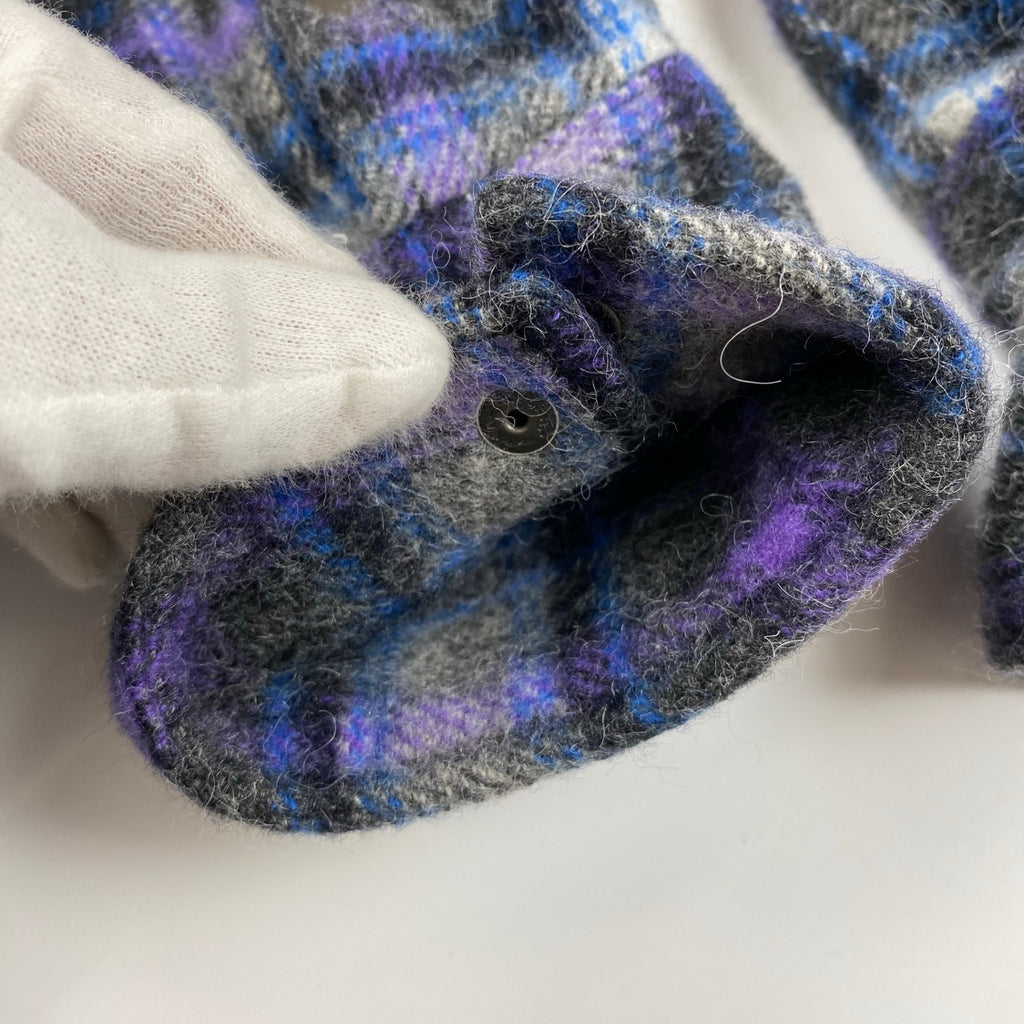 【タグ付】BEAMS PLUS ビームスプラス / Western Shirt Wool/Alpaca Plaid Shaggy ウエスタン フランネル チェックシャツ SIZE:M