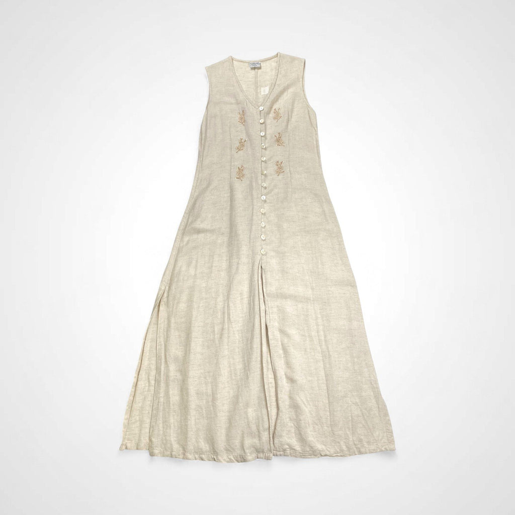 VINTAGE ヴィンテージ / コットンリネンMIX ヴィンテージワンピース SIZE：M