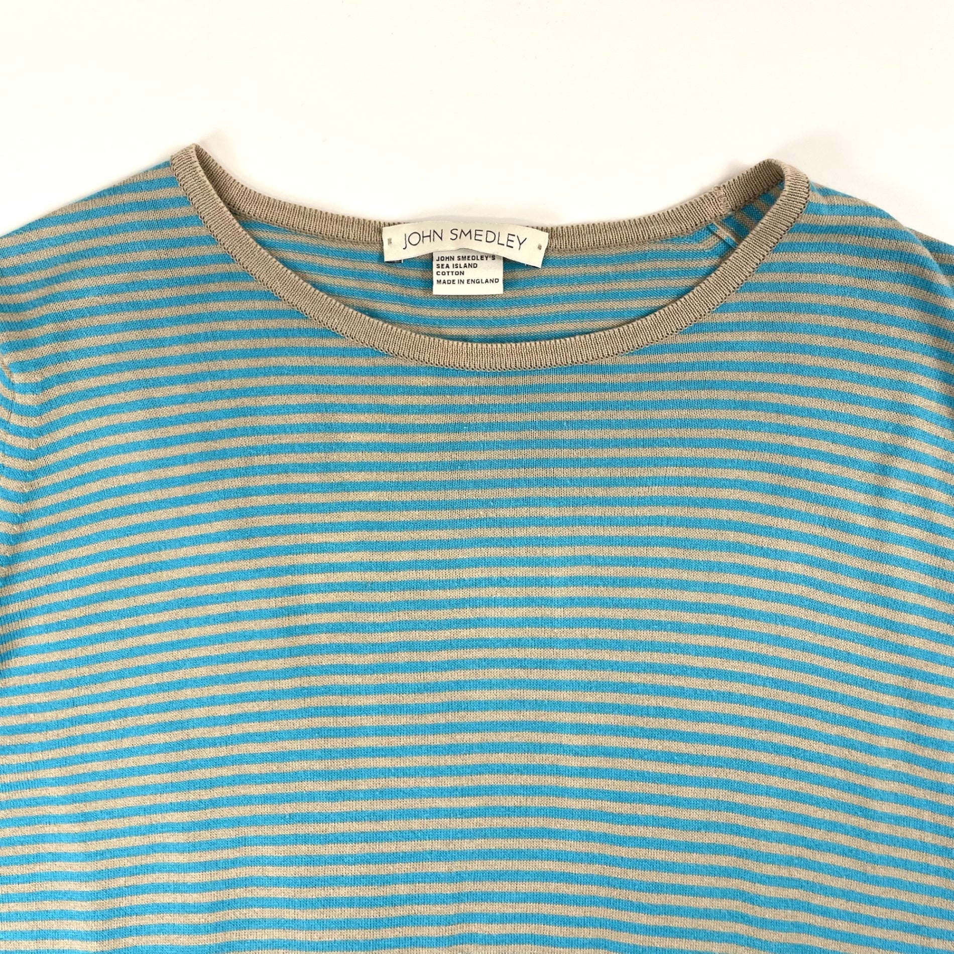 JOHN SMEDLEY / 半袖ボーダーニット 参考定価：40,000程度 SIZE:XS