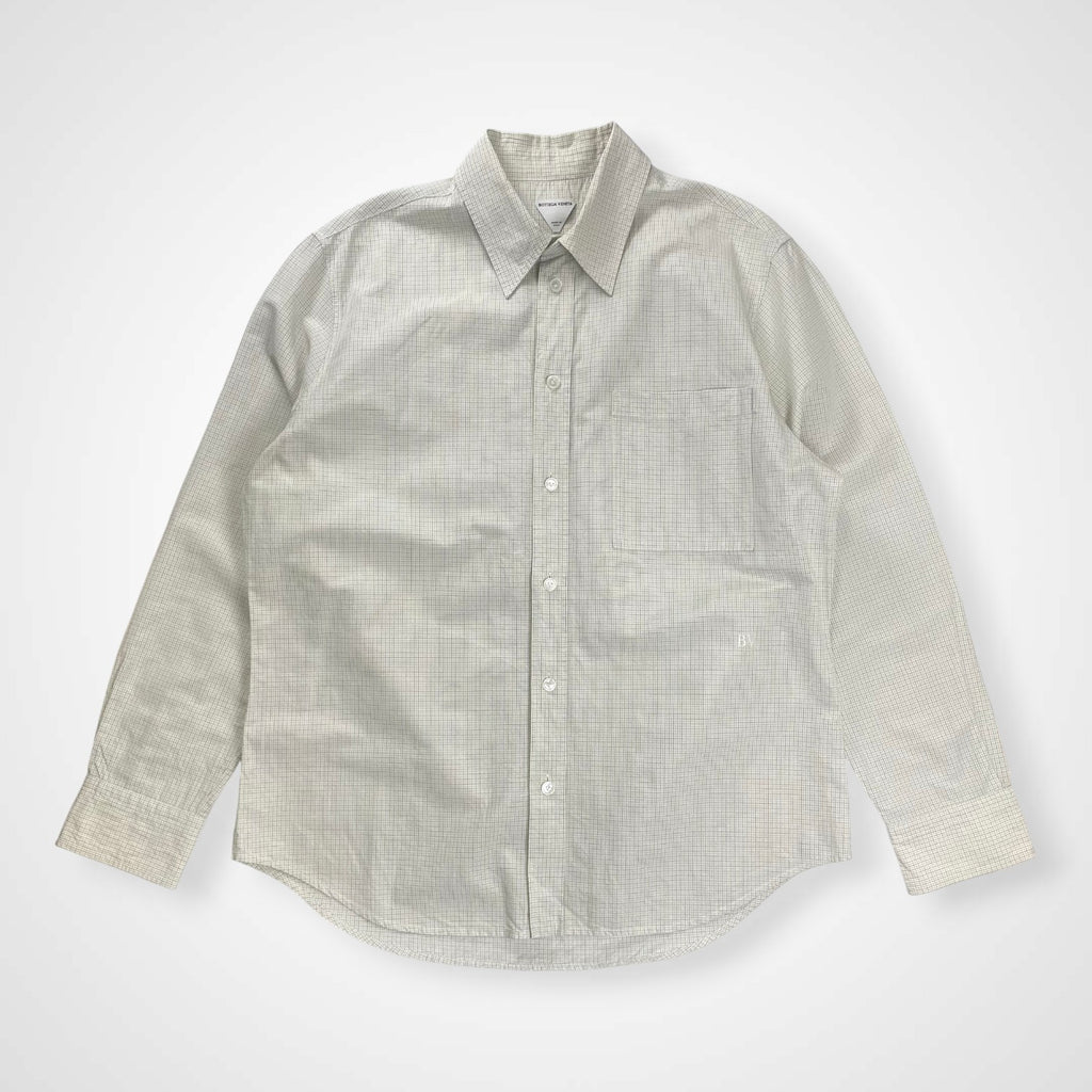 BOTTEGA VENETA ボッテガ ヴェネタ / Checked Cotton And Linen Shirt 参考定価：130,000程度 SIZE：46