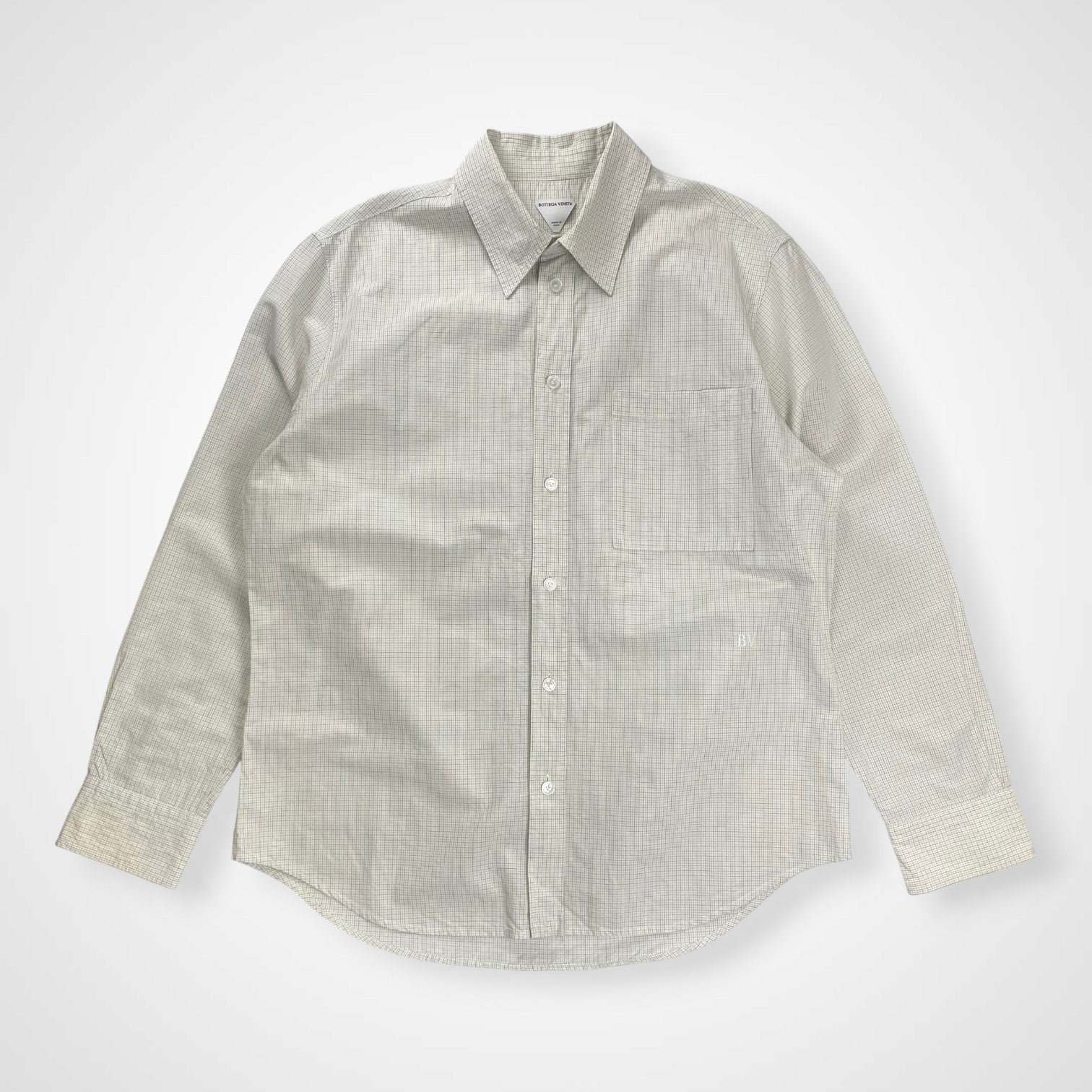 BOTTEGA VENETA ボッテガ ヴェネタ / Checked Cotton And Linen Shirt 参考定価：130,000程度 SIZE：46