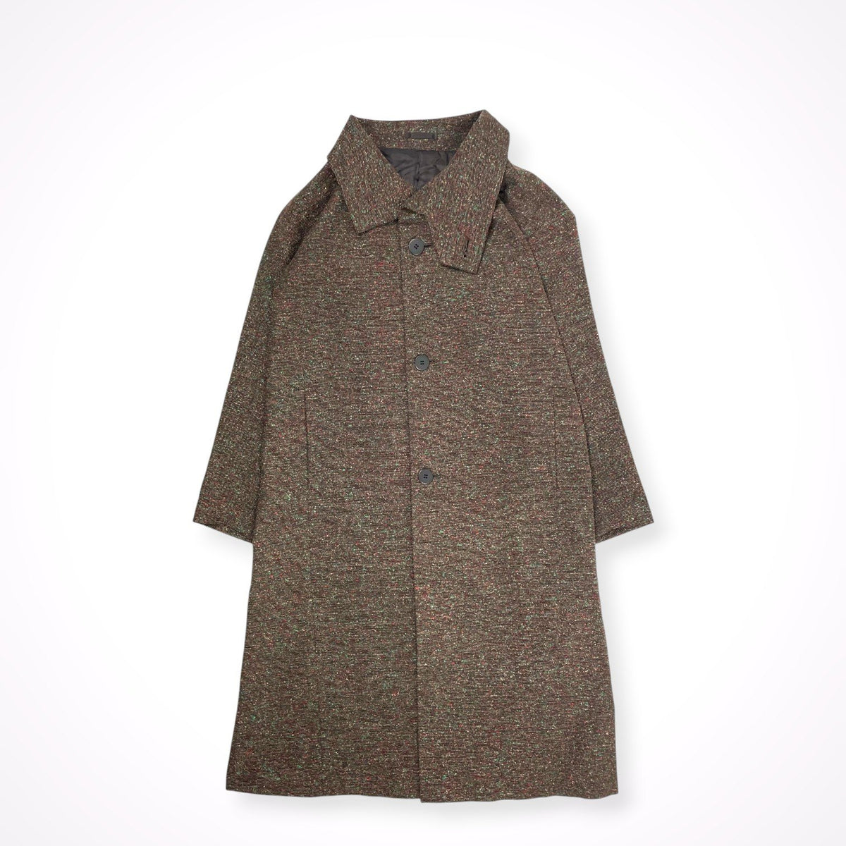 IM MEN ISSEY MIYAKE / MELANGE TWEEDハイネックコート LA23FA121 参考定価：150,000程度 SIZE:3