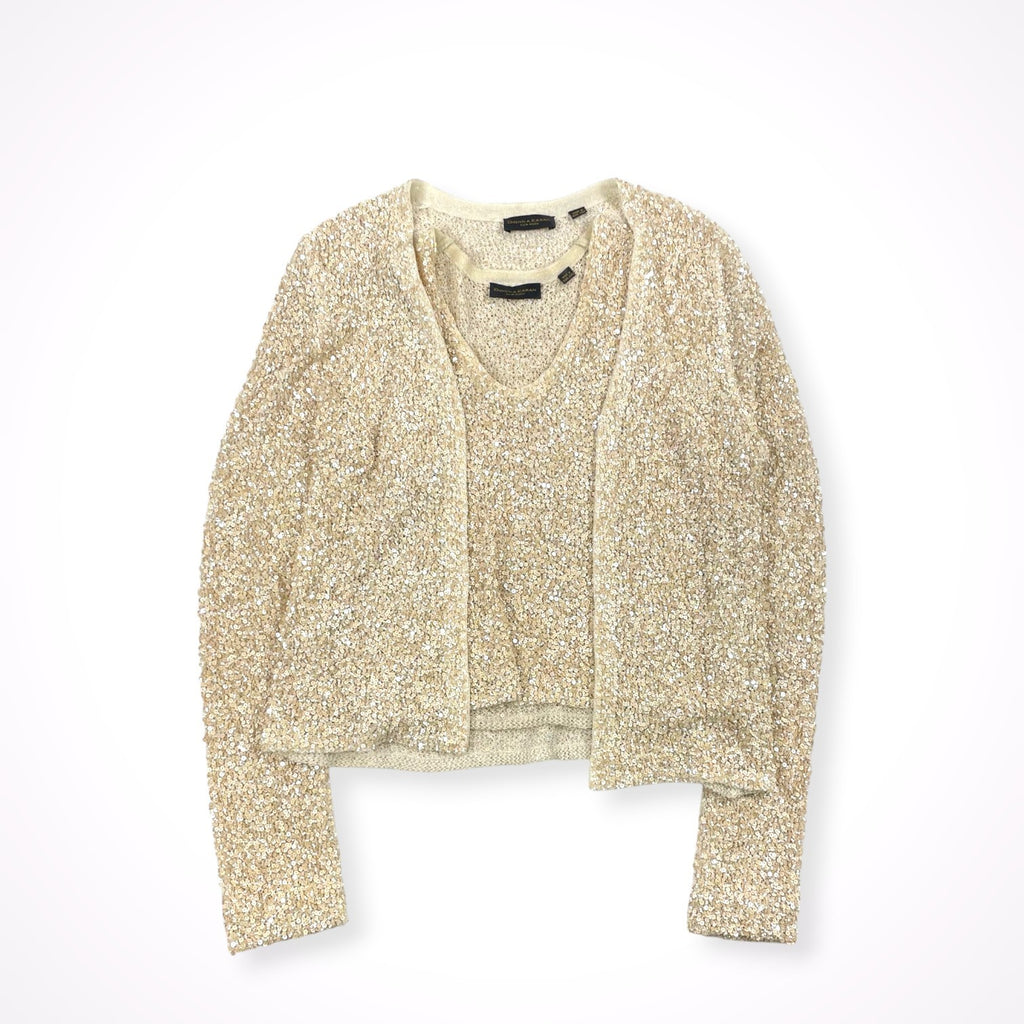 DONNA KARAN NEWYORK / ヴィンテージ スパンコールアンサンブルカーディガン SIZE:S