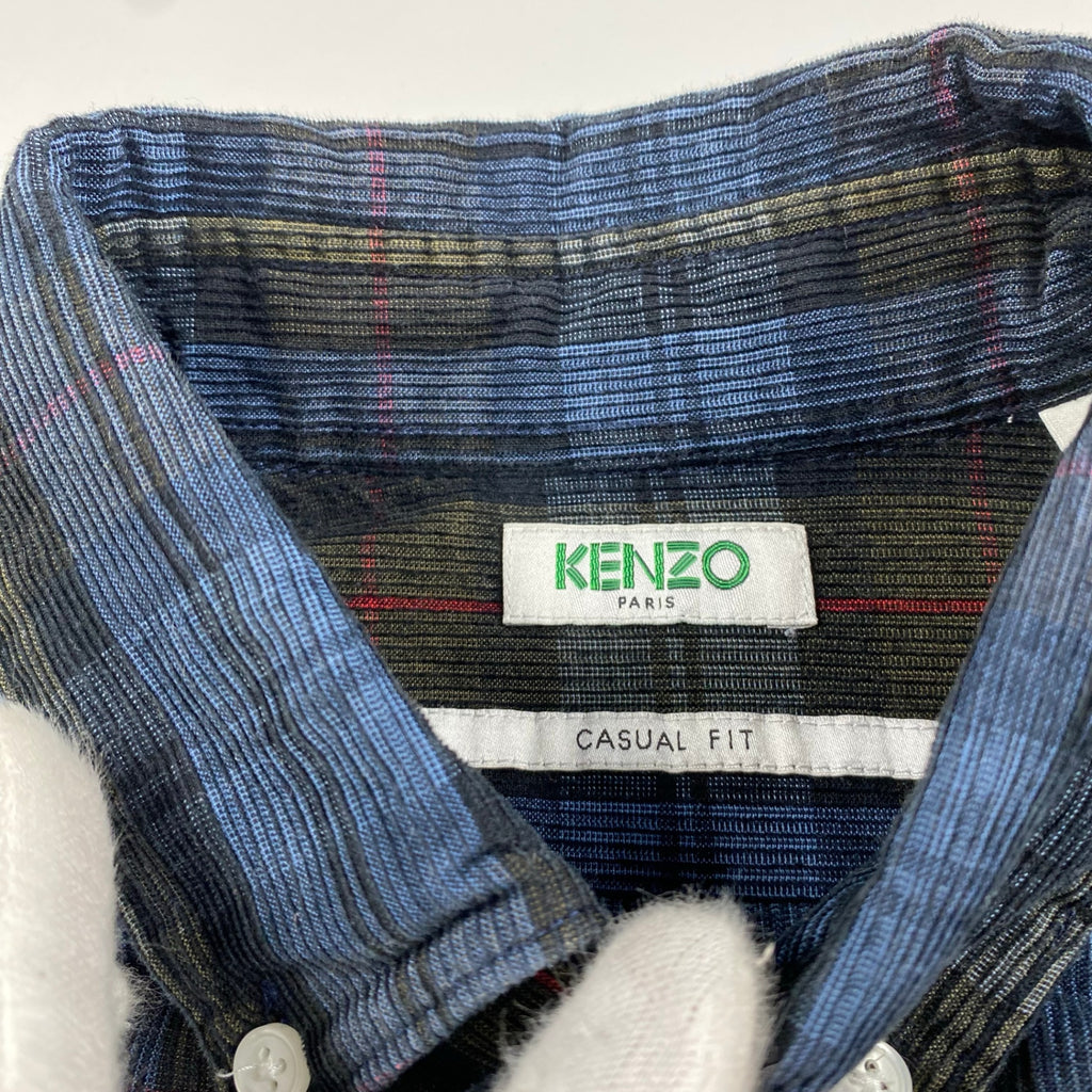 KENZO ケンゾー / タイガー刺繍 コーデュロイチェックシャツ SIZE：M