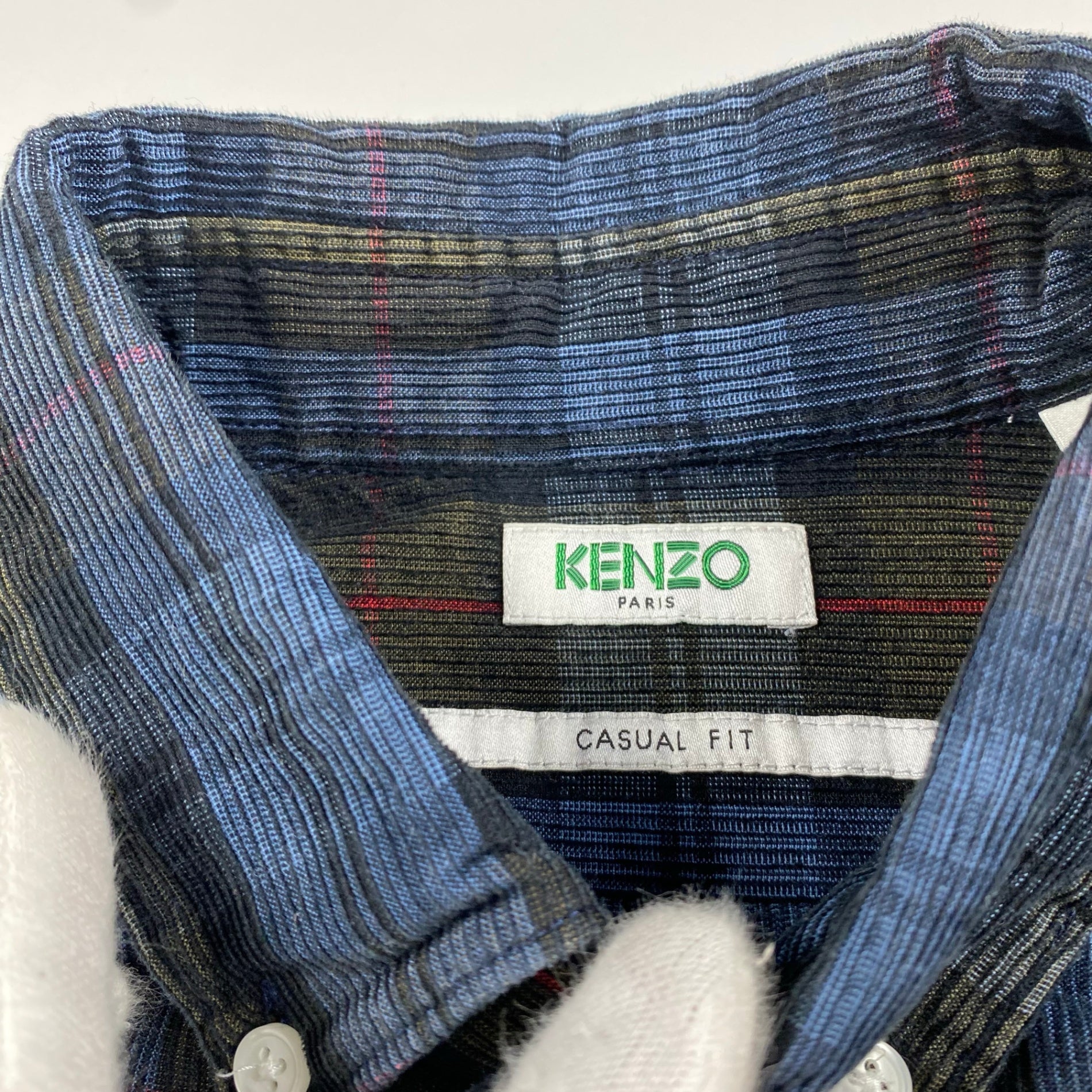 KENZO ケンゾー / タイガー刺繍 コーデュロイチェックシャツ SIZE：M