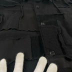 COMME des GARCONS HOMME / 後染め加工 異素材パッチワークシャツジャケット 18AW SIZE:M