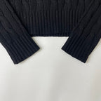 POLO RALPH LAUREN / エルボーパッチ付 ケーブルタートルネックニット SIZE：M