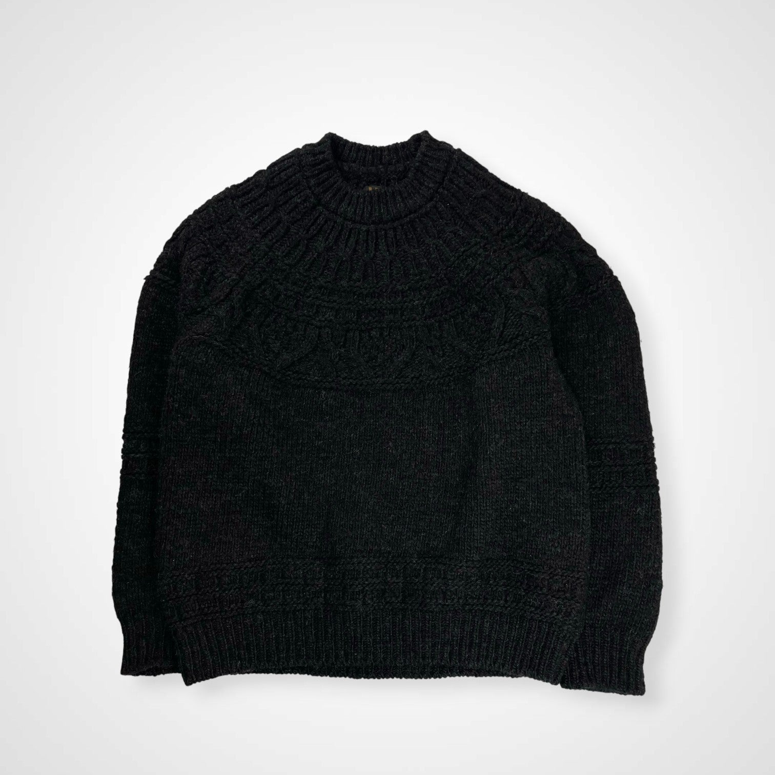 BATONER バトナー / Spread Alan Crew Neck ブラック 参考定価：28,000+tax SIZE:2