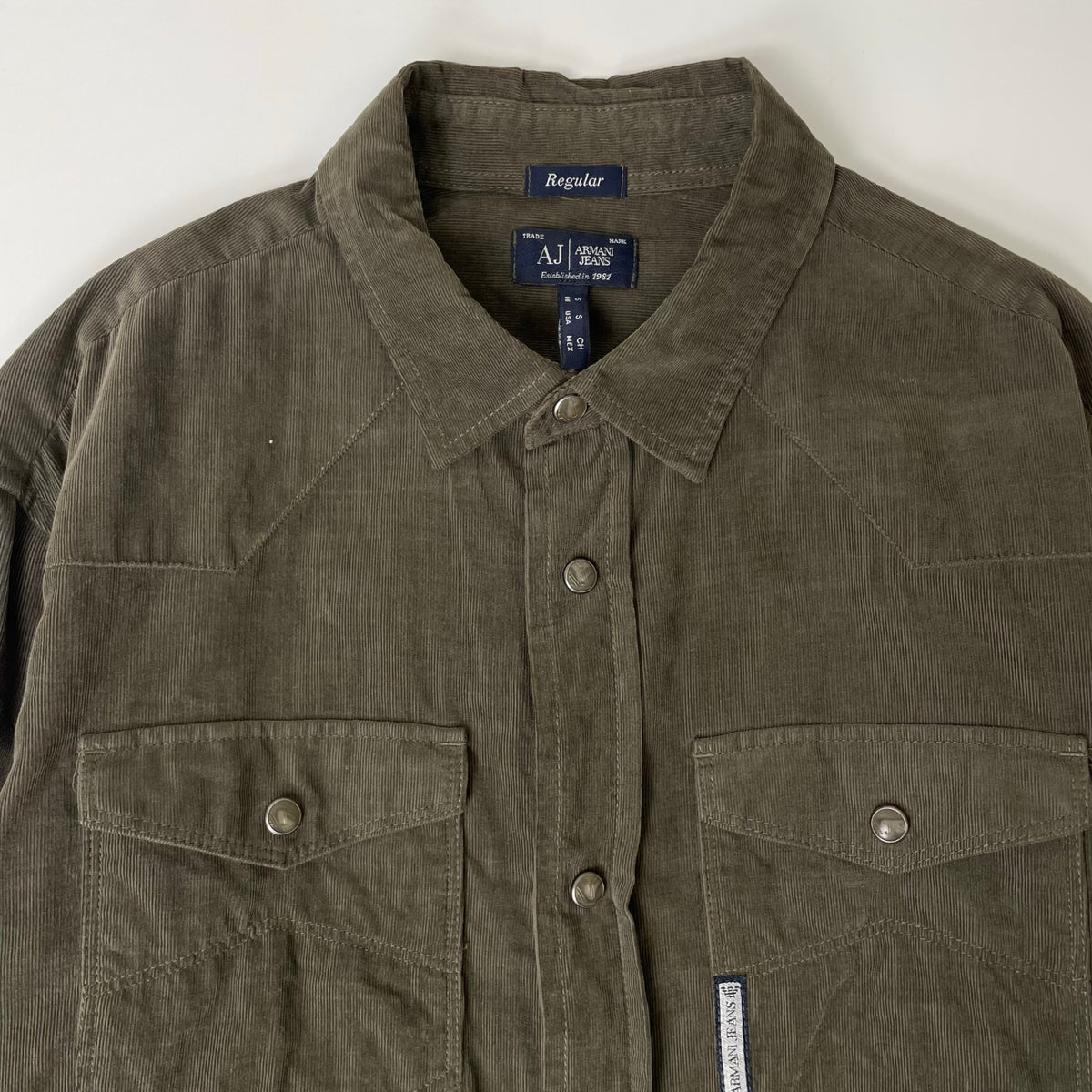 ARMANI JEANS / OLDコットンコーデュロイシャツ 参考定価：30,000程度 SIZE:S