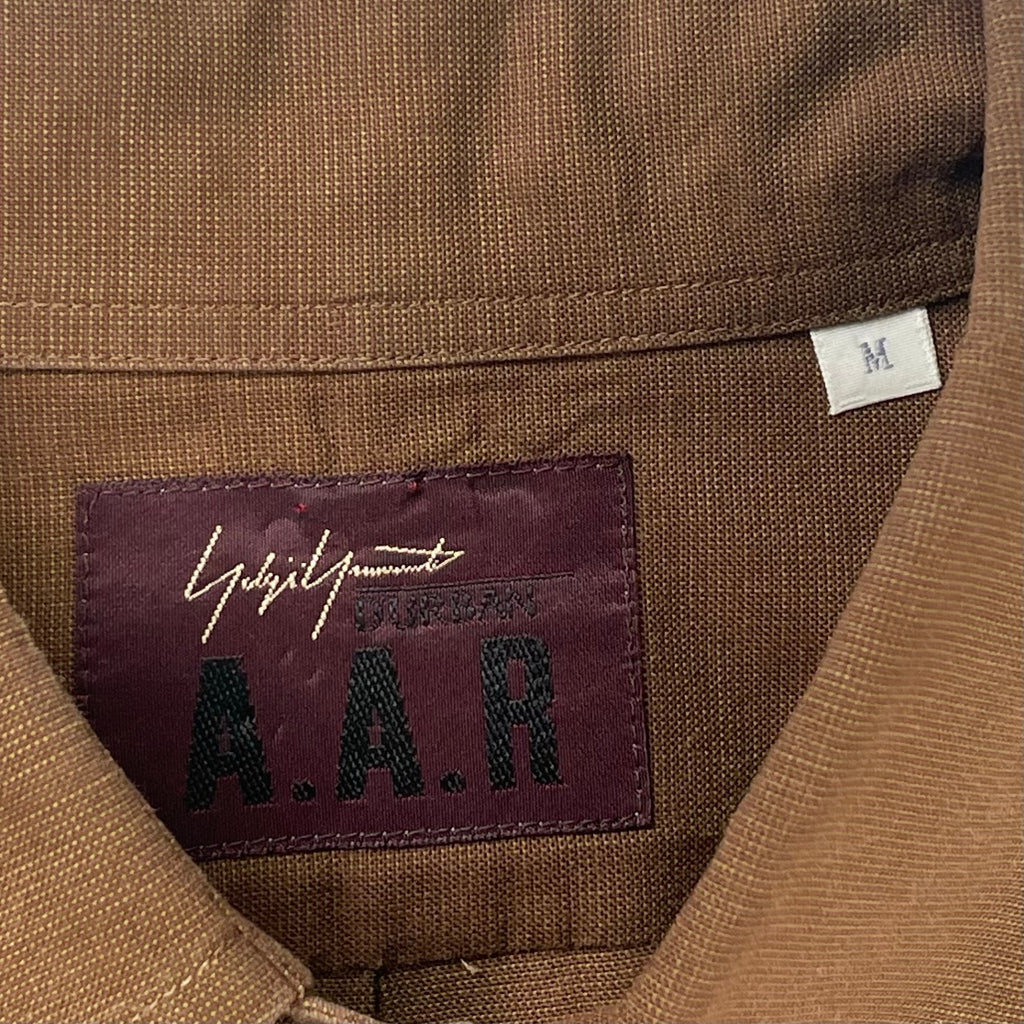Yohji Yamamoto A.A.R ヨウジヤマモト アール / 90-00s 偏光 ボックスシルエットシャツ ブラウン 参考定価：16,000程度 SIZE：M