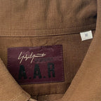 Yohji Yamamoto A.A.R ヨウジヤマモト アール / 90-00s 偏光 ボックスシルエットシャツ ブラウン 参考定価：16,000程度 SIZE：M
