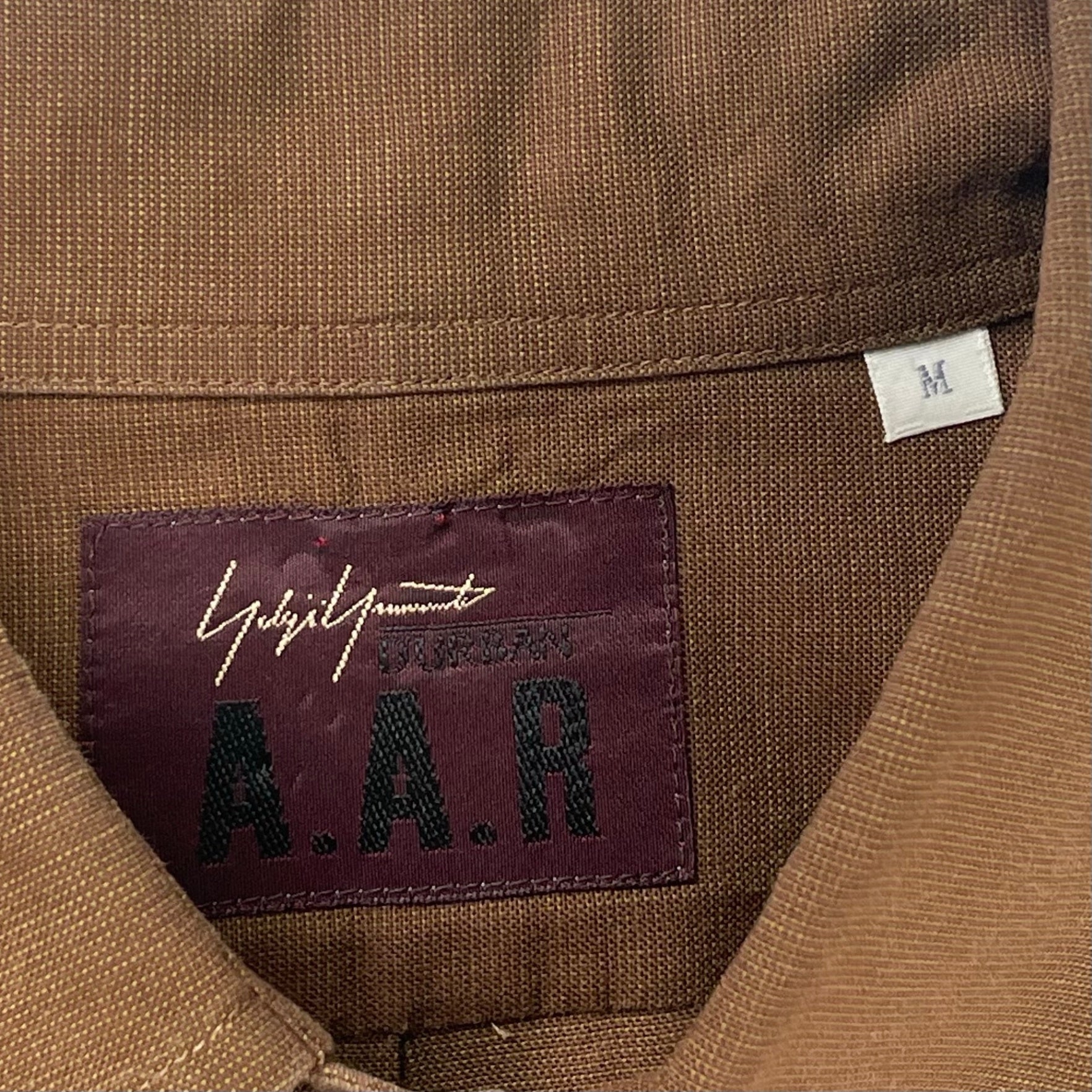 Yohji Yamamoto A.A.R ヨウジヤマモト アール / 90-00s 偏光 ボックスシルエットシャツ ブラウン 参考定価：16,000程度 SIZE：M