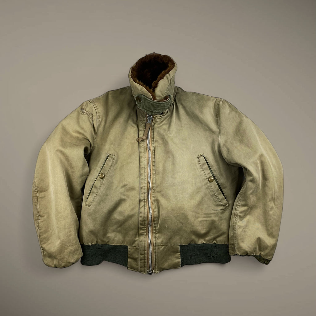 最初期 40s US ARMY USAAF / B-15初期型 フライトジャケット 官給品 SIZE：S程度