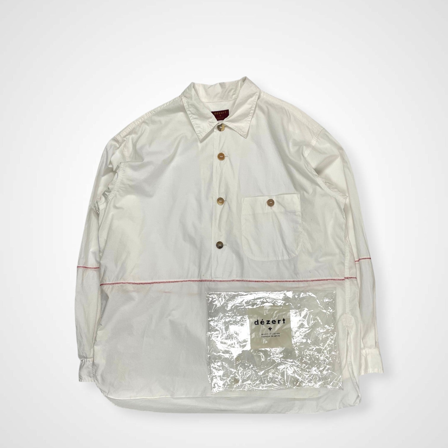 desert デザート / 80s アーカイブプルオーバーシャツ ホワイト SIZE：XL程度