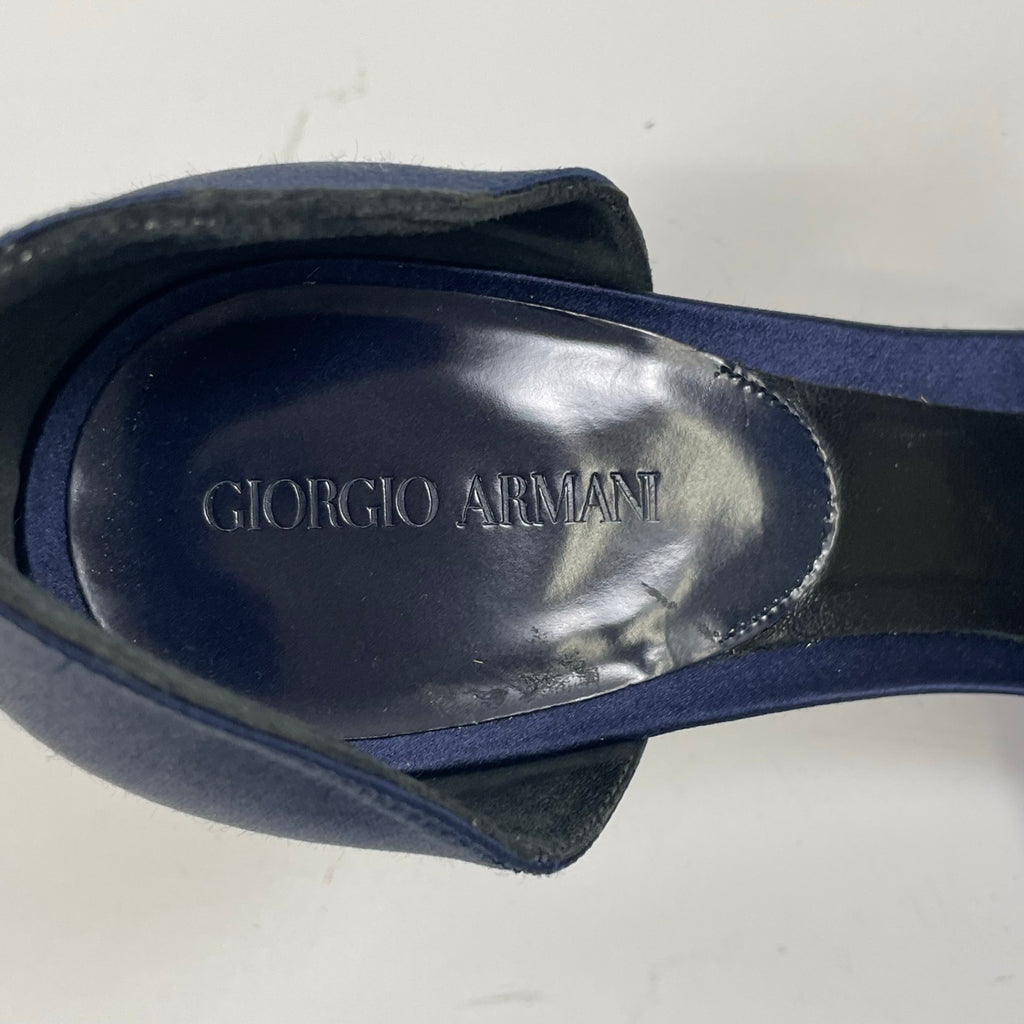 GIORGIO ARMANI / サテンヒールパンプス 美品 参考定価：160,000程度
