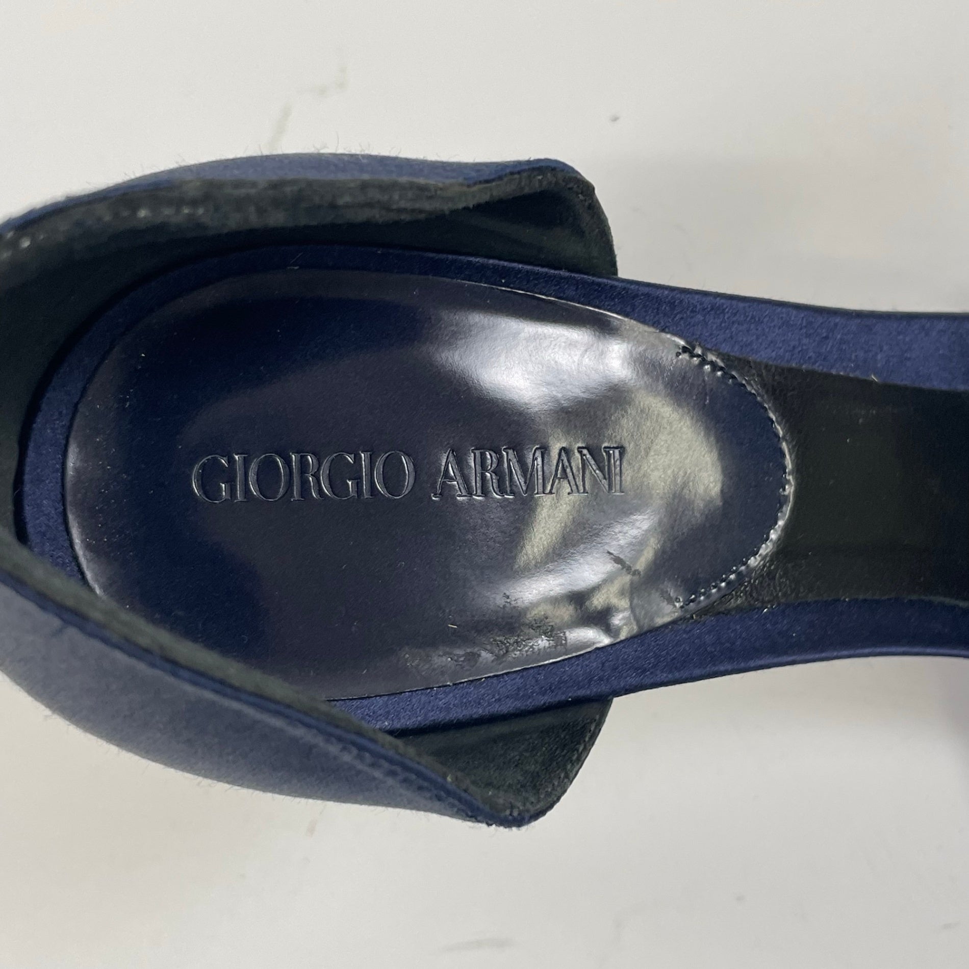 GIORGIO ARMANI / サテンヒールパンプス 美品 参考定価：160,000程度