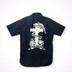 GREASER / バッククロスグラフィック 半袖ワークシャツ 参考定価：12,000程度 SIZE：XL