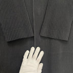 HOMME PLISSE ISSEY MIYAKE / 16年 プリーツステンカラーコート ブラック SIZE:3