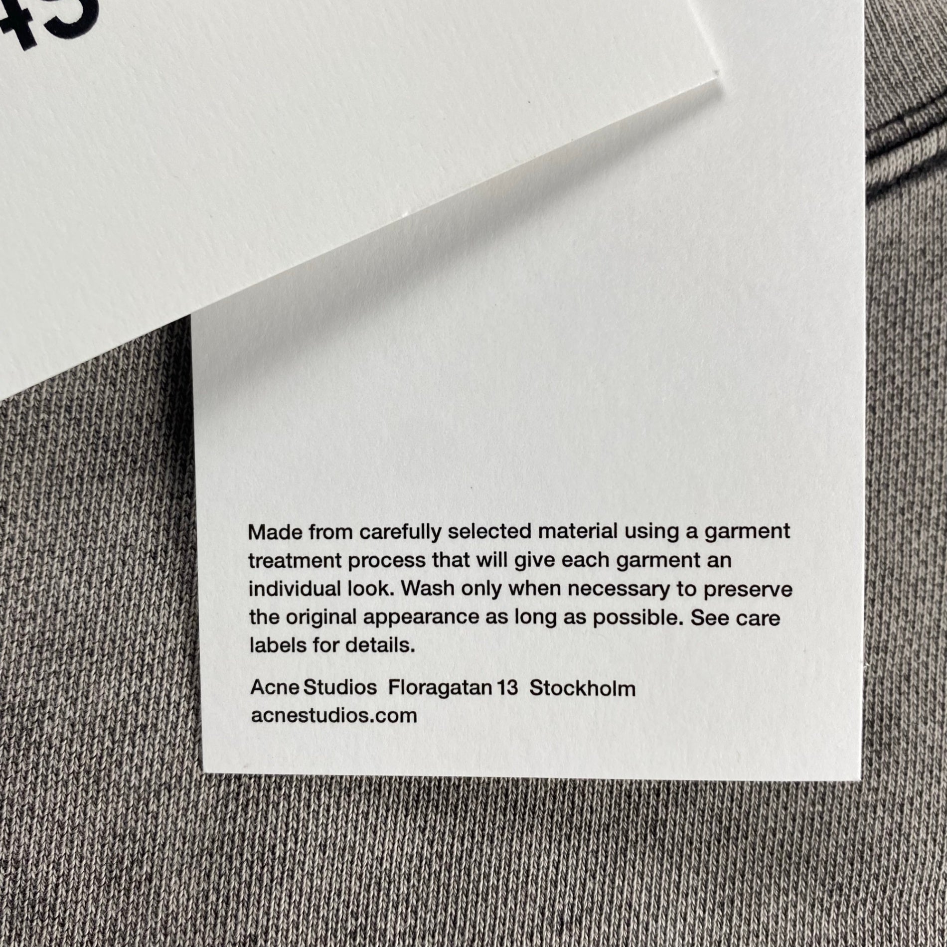 【タグ付】 Acne Studios アクネストゥディオズ / Blurred Logo Sweatshirt 短丈 スウェット ロゴ Faded Grey 23AW 参考定価：59,000+tax SIZE:S