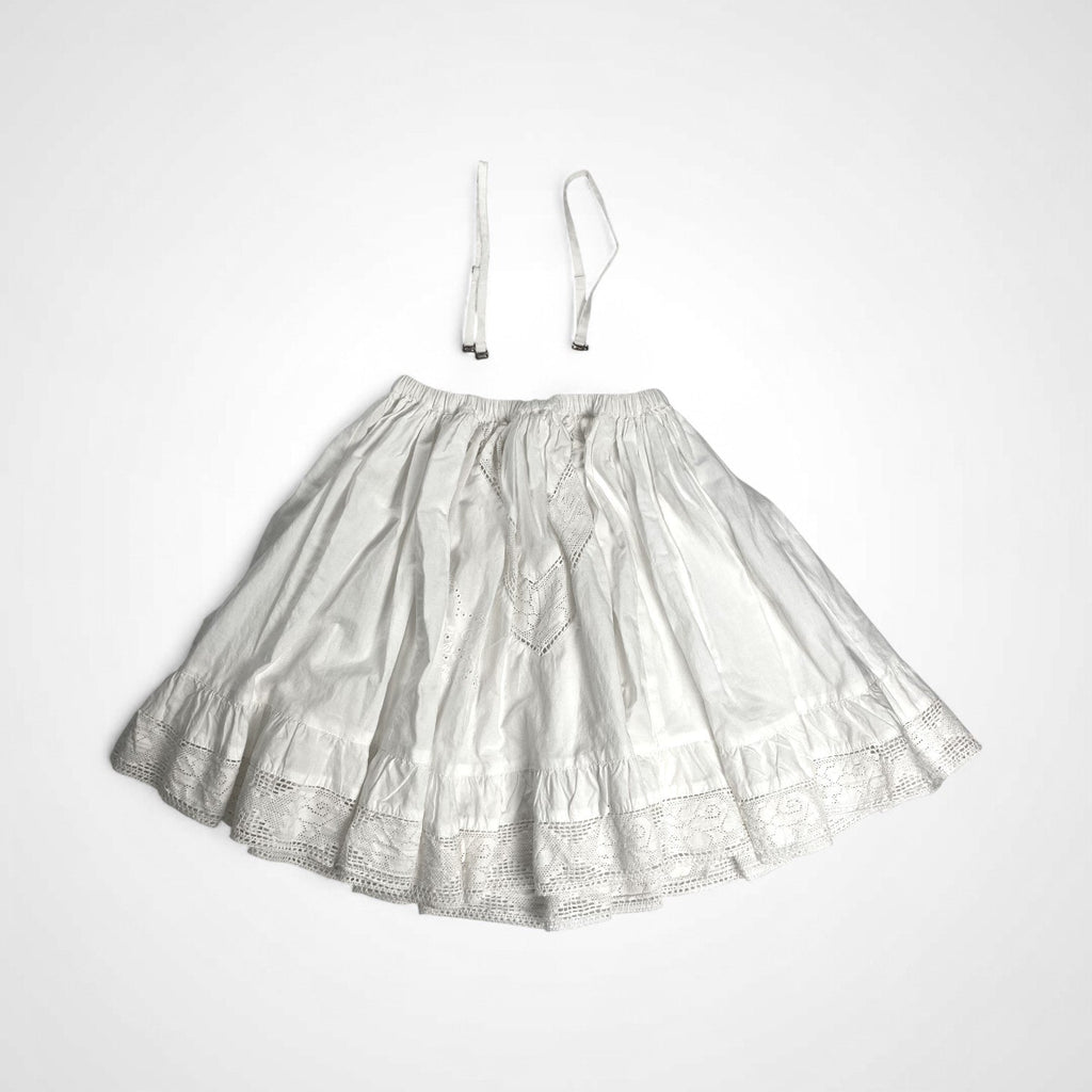 crinkle × slobe iena クリンクル クリンクル クリンクル × スローブイエナ / 2way embroideryミニスカート ホワイト タグ付 SIZE:FREE