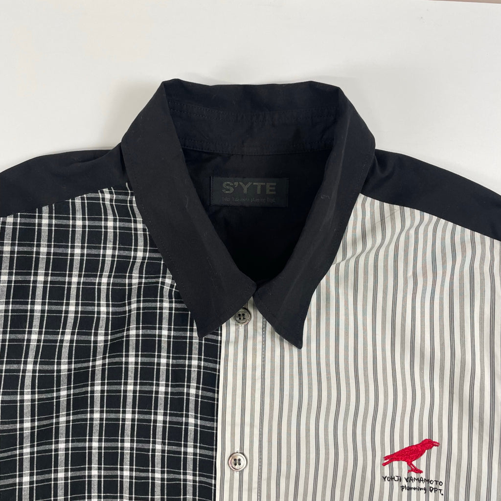 S'YTE Yohji Yamamoto / クロウ刺繍再構築シャツ 参考定価：37,000程度 SIZE:4