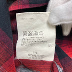 UNUSED アンユーズド / オープンカラーシャドウチェックシャツ ヘリンボーン レッド ブラック 参考定価：19,000+tax SIZE:1