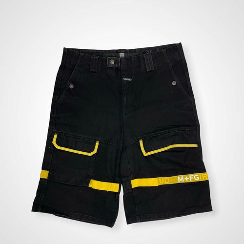 MARITHE FRANCOIS GIRBAUD マリテフランソワジルボー / クロップドシャトルデニム イエロー×ブラック SIZE：34